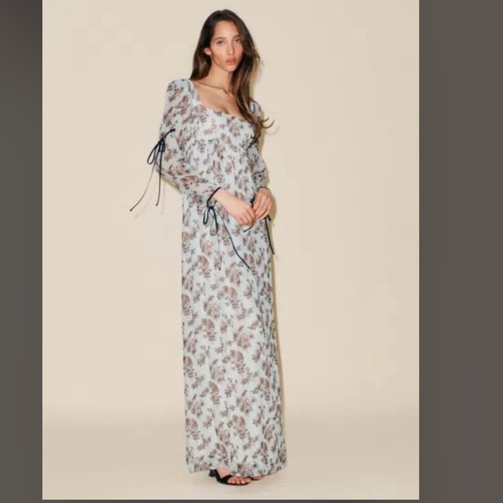Brock Collection x Reformation Rhea Dress - Powder Tossed Lily